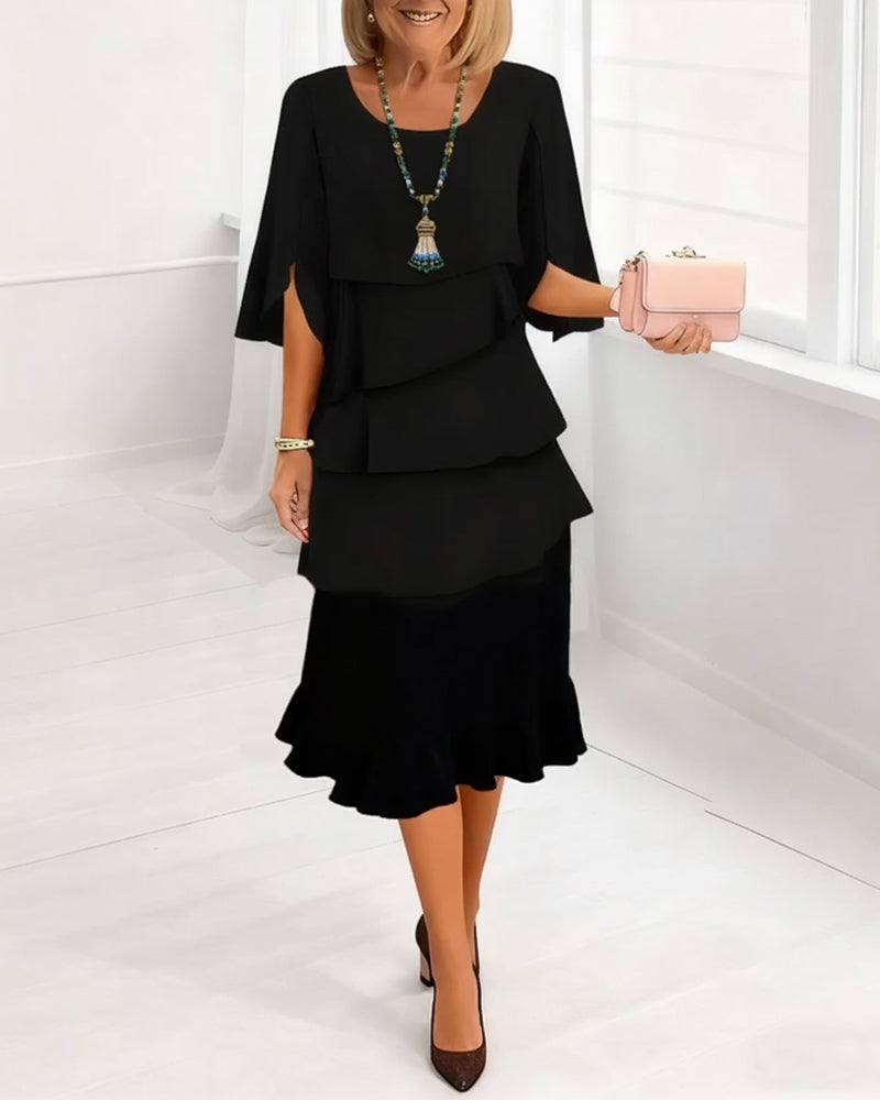 Charlotte™ | Elegantti halkihaalari midi-mekko